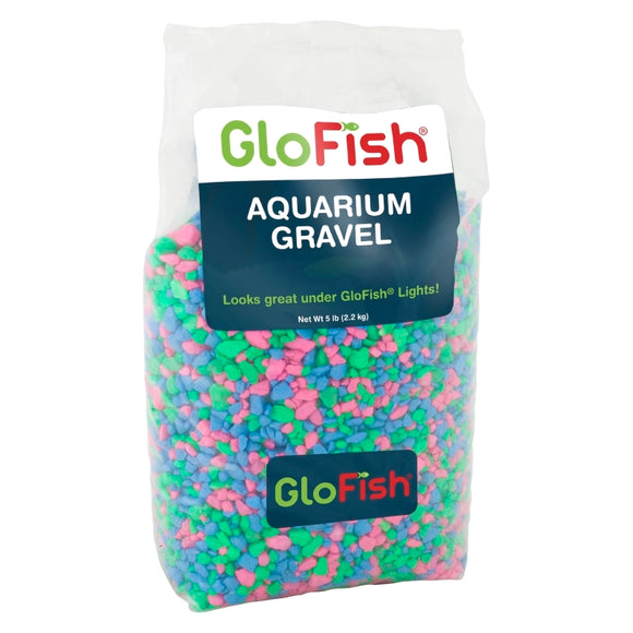 GloFish gravel 5 LB Pink/Green/Blue flourescent