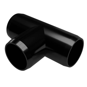 SHOW GLOSS 1-1/2" PVC TEE BLACK (SCH 40)