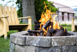 Warming Trends Steel Log Set Handcrafted to fit 18" Fire Pit