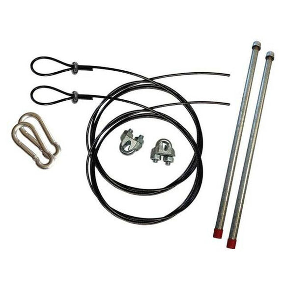 AIRMAX® FOUNTAIN MOORING KIT -150' CABLE, SNAP HOOKS, CLAMPS, STAKES