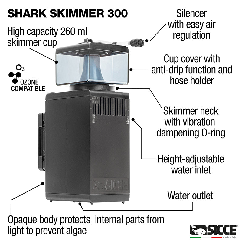 Sicce Shark Internal Protein Skimmer 300 – Total Aquatics Inc.