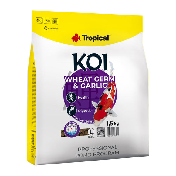Tropical Koi Wheat Germ & Garlic Pellet - 1.5kg