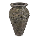 AQUASCAPE STACKED SLATE URN 24"H