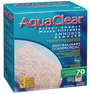 AquaClear 70 Ammonia Remover Filter Insert 3 pack, 1038 g (36.6 oz)