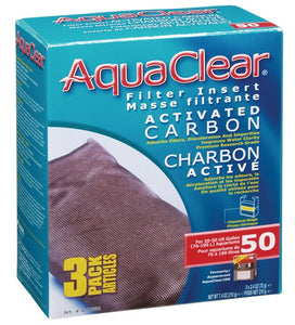 AquaClear 50 Activated Carbon Filter Insert - 210 g (7.4 oz) - 3 pack