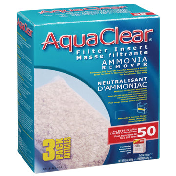 AquaClear 50 Ammonia Remover Filter Insert 3 pack, 429 g (15 oz)