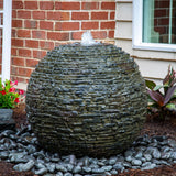 Aquascape Medium Stacked Slate Sphere Landscape Fountain Kit