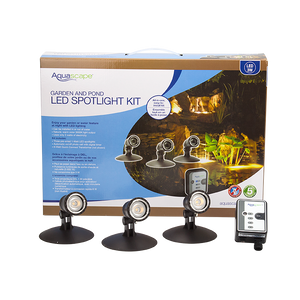 Aquascape Pond and Landscape LED 3-Light Spotlight Kit with Transformer and Photocell Timer
