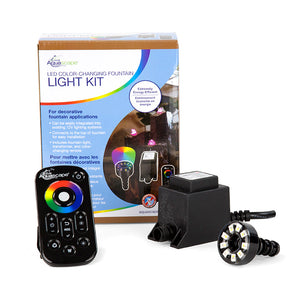 Aquascape Submersible LED Color-Changing Fountain Light Kit with Transformer and Remote Control