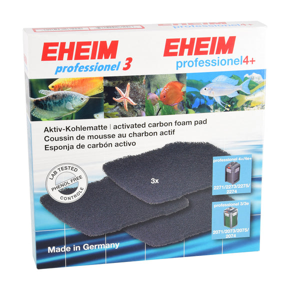Eheim Activated Carbon Pads for 2071-2075/2074/Pro 4/2271/2272/2273/2274/2275 - 3 pk