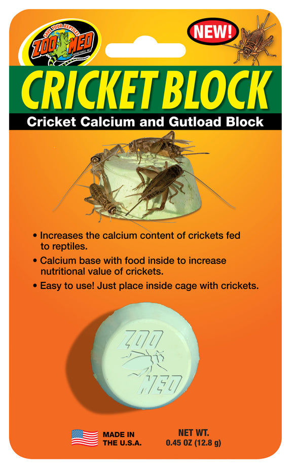 Zoo Med Cricket Block – Cricket Calcium and Gutload Block
