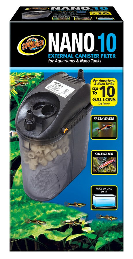 Zoo Med Nano External Canister Filter - 10 gal