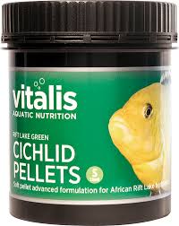 Vitalis Aquatic Nutrition Cichlid Pellets Rift Lake Green 1.5mm 120g
