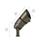 VLO 3000K 15 Degree LED High Lumen Accent Spotlight Textured Architectural Bronze (K/16160)