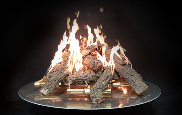 Warming Trends Western Oak Log Set for 18” - 30” Fire Pit -8 Pieces