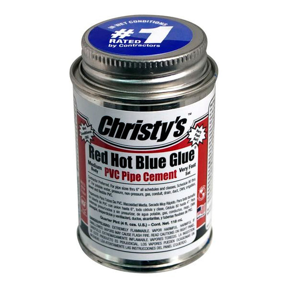 Christy's™ PVC Red Hot Blue Glue® Pipe Cement