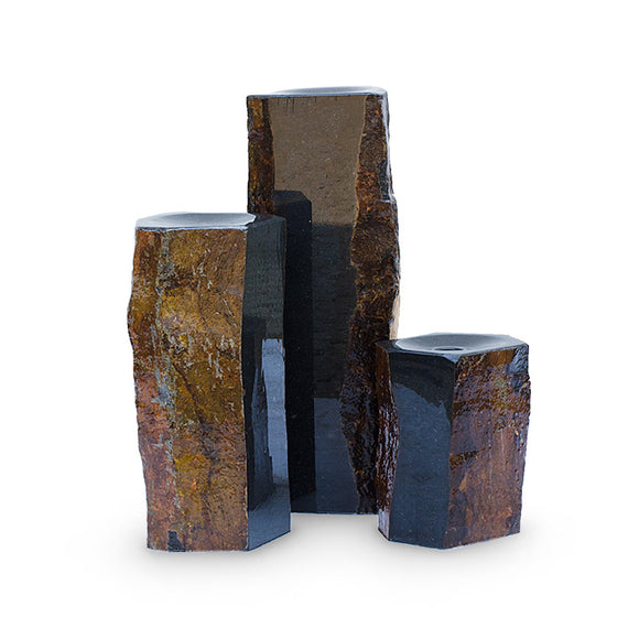 Aquascape Semi-Polished Stone Basalt Columns Set of 3